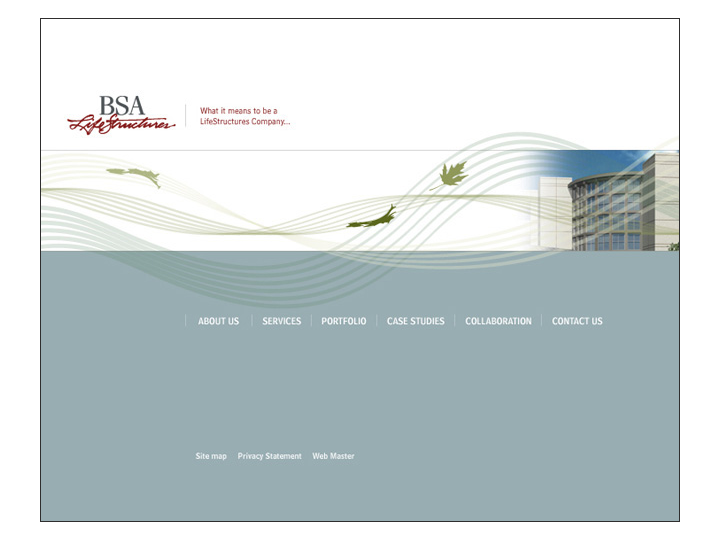 Corporate Website — website for BSA Architects, image 1 of 2