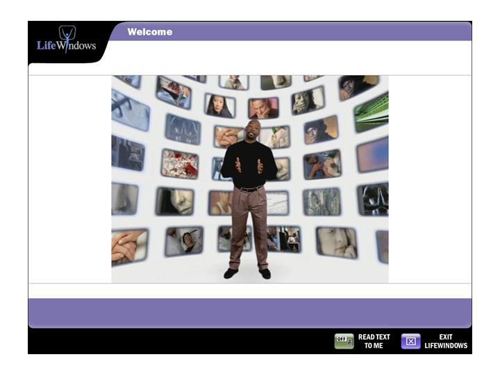 LifeWindows: HIV Patient Adherence Program — interactive kiosk for University of Connecticut, image 1 of 7